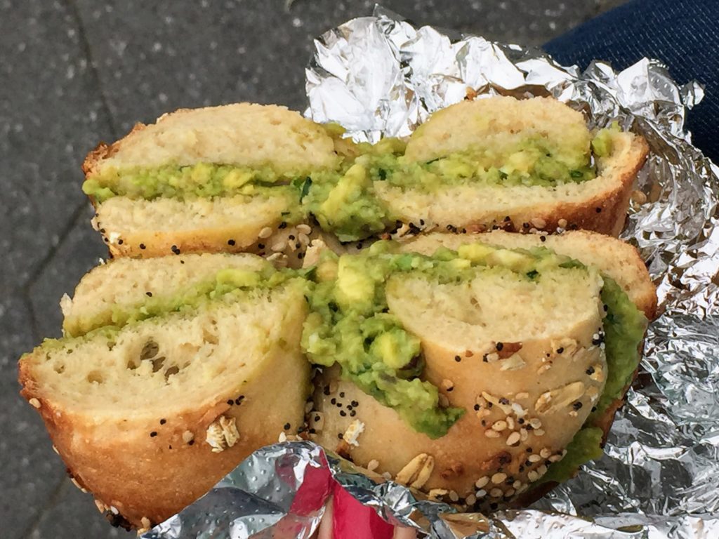 New York bagel avocado toast