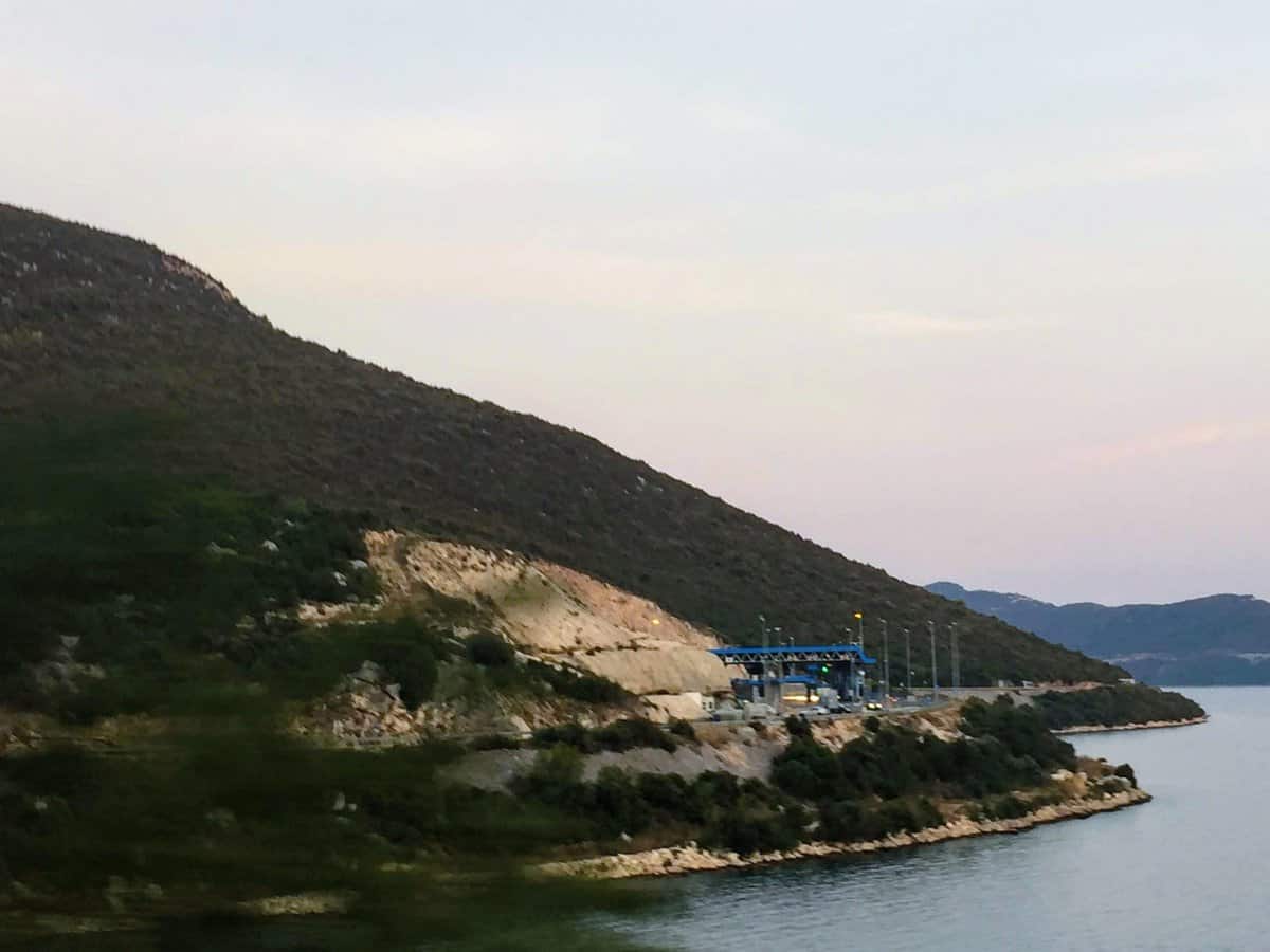 Bosnia border on drive from Split to Dubrovnik