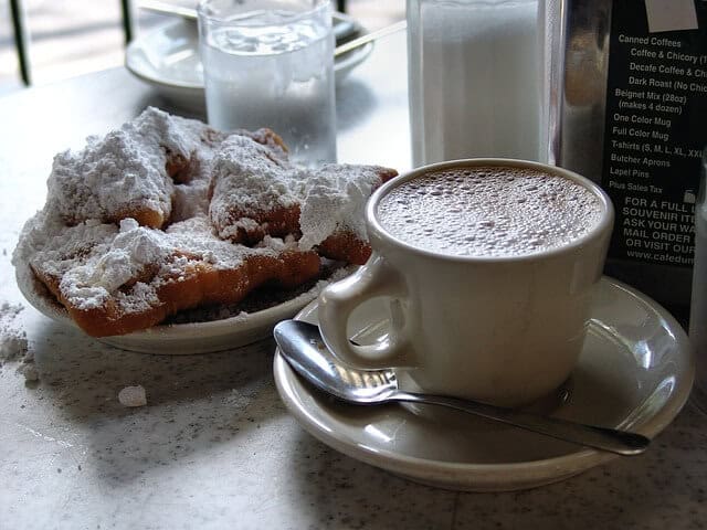 New Orleans Bachelorette Party visit cafe du monde