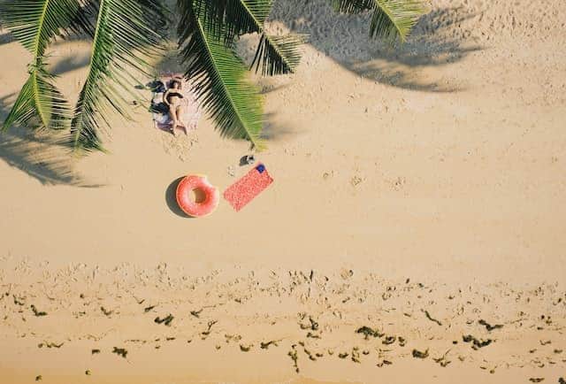 aerial view of beach 