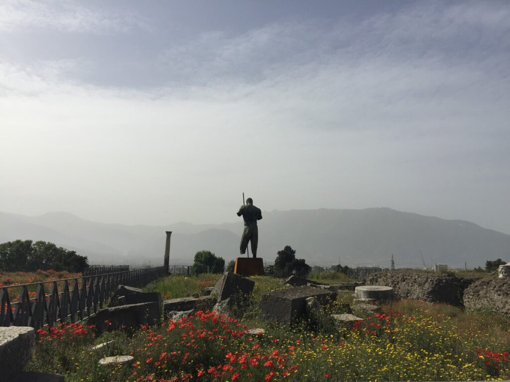 view of Pompeii ruins near Naples is worth visiting