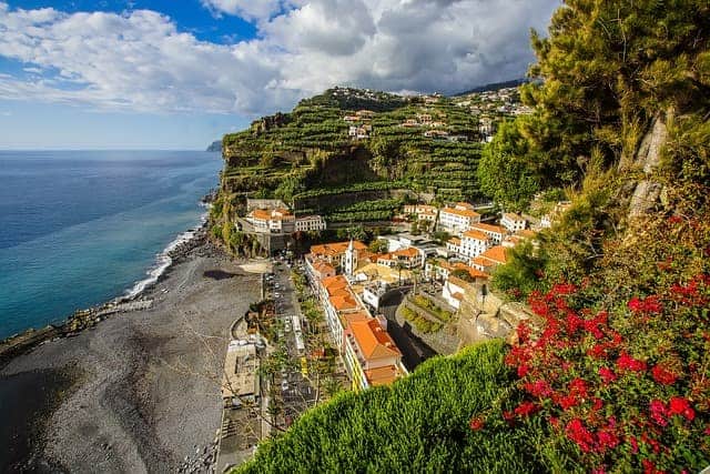 Madeira cliffside near the water