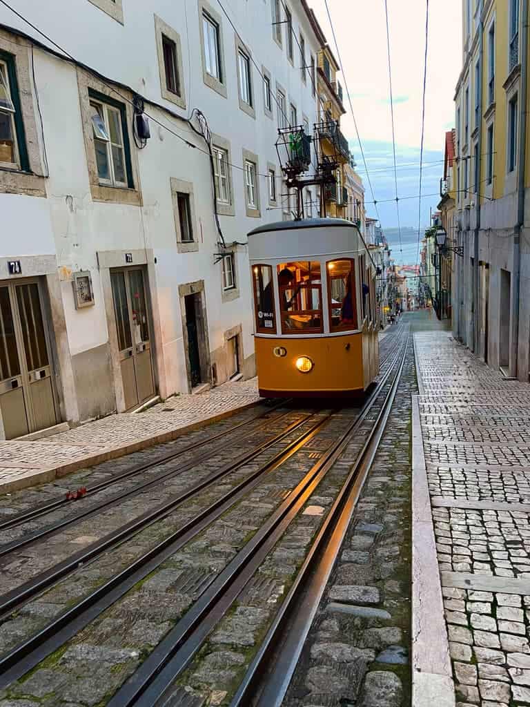 Tram public transportation in Lisbon