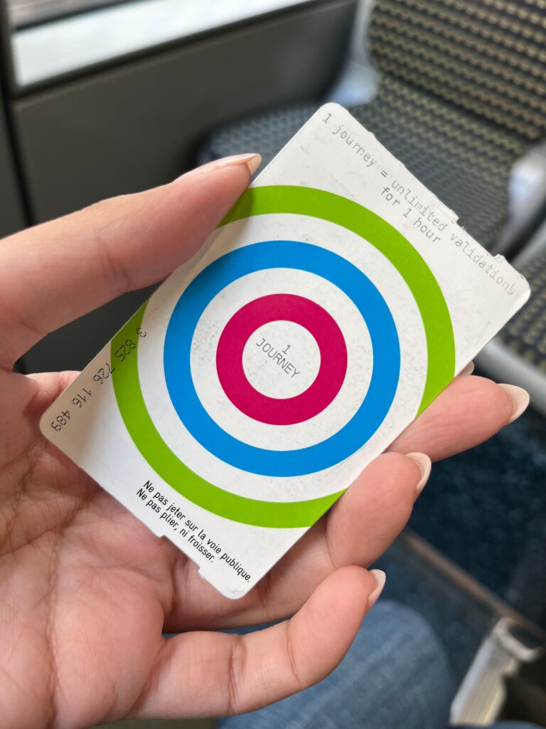 Bordeaux tram ticket