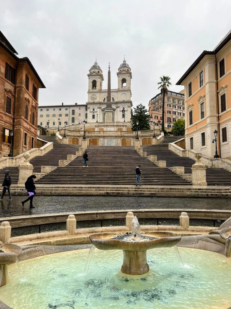 Spanish Steps with less crowds in Rome in November